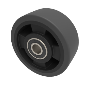 Black Polyurethane Nylon 100mm Ball Bearing Wheel 300kg Load