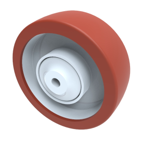 Polyurethane Nylon 100mm Ball Bearing Wheel 170kg Load