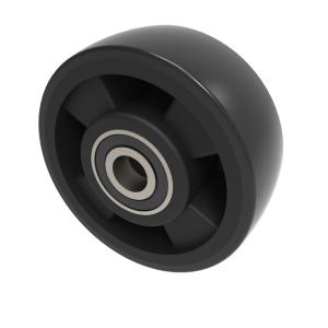 Black Polyurethane Nylon 125mm Ball Bearing Wheel 400kg Load