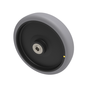 Electrically Conductive Rubber 125mm Ball Bearing Wheel 80kg Load