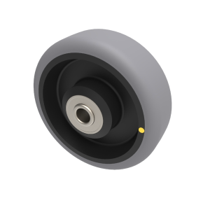 Electrically Conductive Rubber 75mm Ball Bearing Wheel 60kg Load